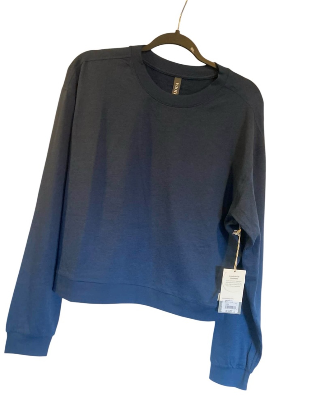 NWT Vuori halo modern crew BLUE COAST HEATHER Size L